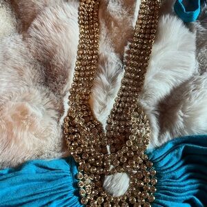 Elegant Teal Strapless top jeweled